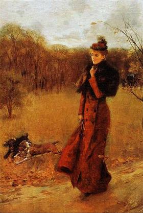 Kävely puistossa - Giovanni Boldini