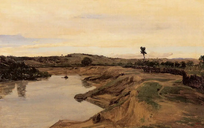 Poussin kävely, Rooman maaseutu - Jean-Baptiste Camille Corot