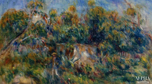 La promenade du peintre à Cagnes - Pierre-Auguste Renoir - Reproductions de tableaux et peintures haut de gamme