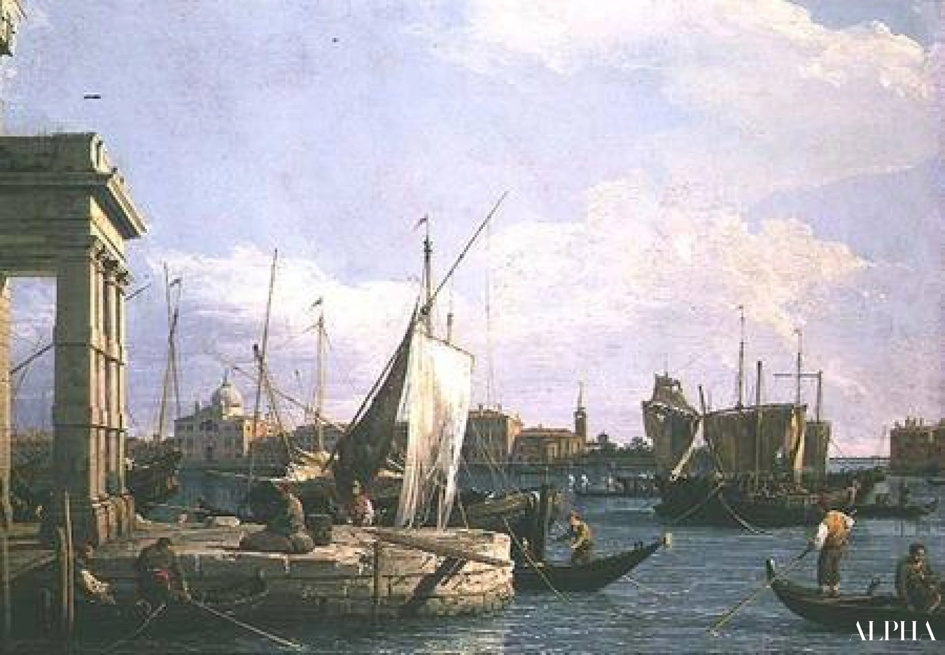 La Punta della Dogana - Giovanni Antonio Canal - Korkealaatuiset taulujen ja maalauksien reproduktiot