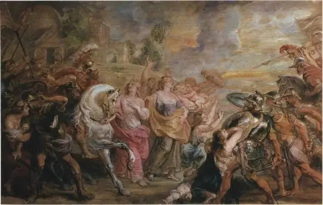 Romalaisten ja Sabinien sovinto, 1639-1640 - Peter Paul Rubens