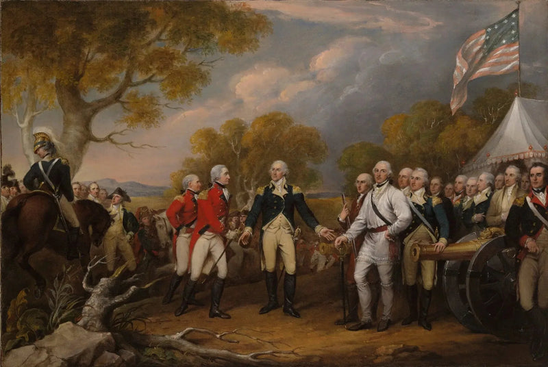 General Burgoynen antautuminen Saratogassa, 16. lokakuuta 1777 - John Trumbull