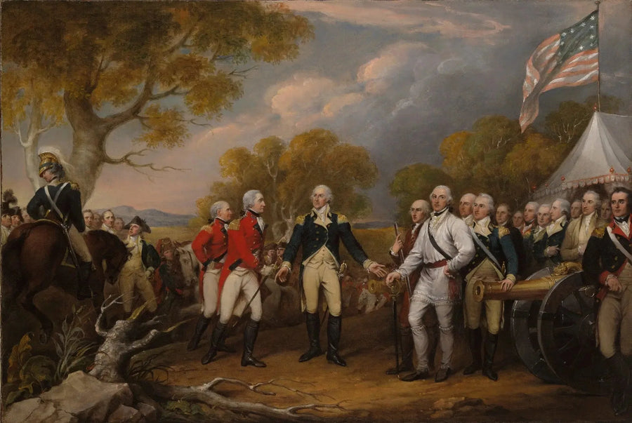 General Burgoynen antautuminen Saratogassa, 16. lokakuuta 1777 - John Trumbull