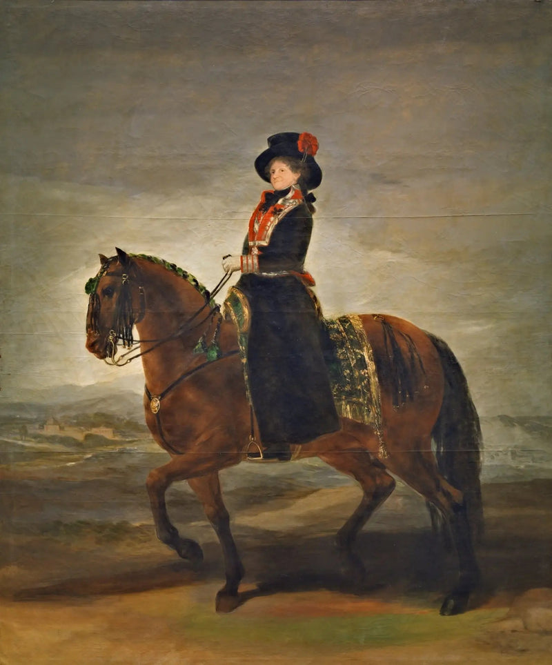 Kuningatar María Luisa ratsastamassa - Francisco de Goya
