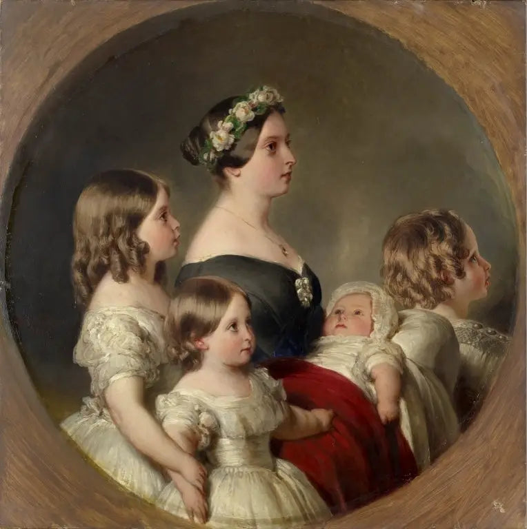 Kuningatar Viktoria (1819-1901) ja hänen neljä vanhinta lastaan - Franz Xaver Winterhalter