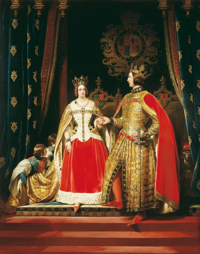 Kuningatar Viktoria ja prinssi Albert naamiaisbalilla 12. toukokuuta 1842 - Edwin Henry Landseer