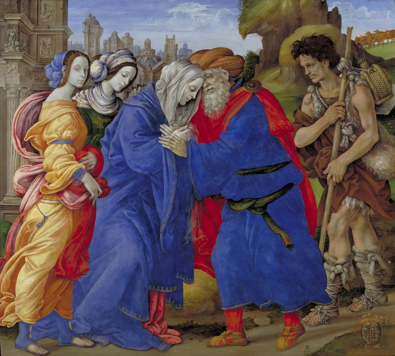 Annen ja Joakimin kohtaaminen Kultaisen Portin luona - Filippino Lippi