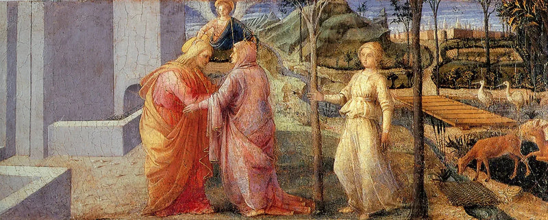 Annen ja Joakimin tapaaminen Kultaisen Portin luona - Fra Filippo Lippi