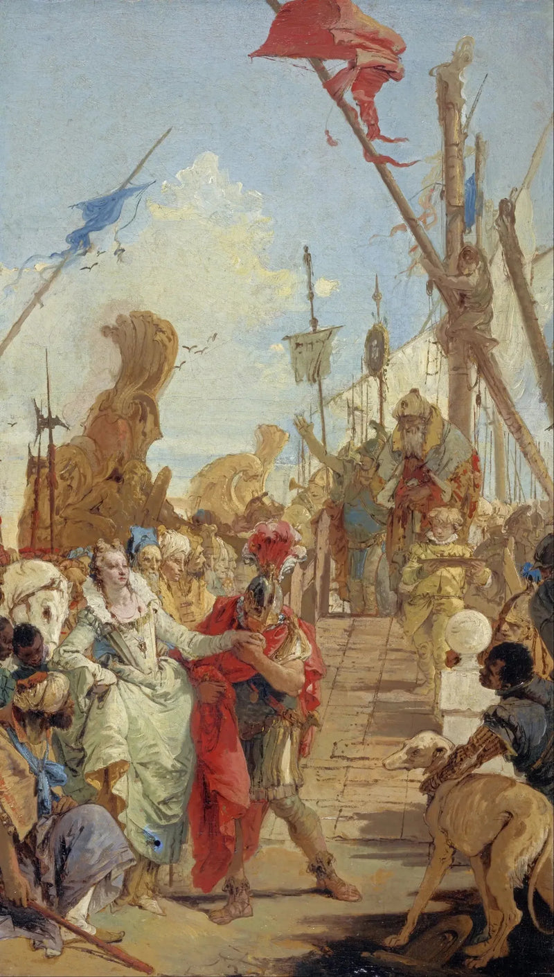 Antoine ja Kleopatran kohtaaminen - Giovanni Battista Tiepolo
