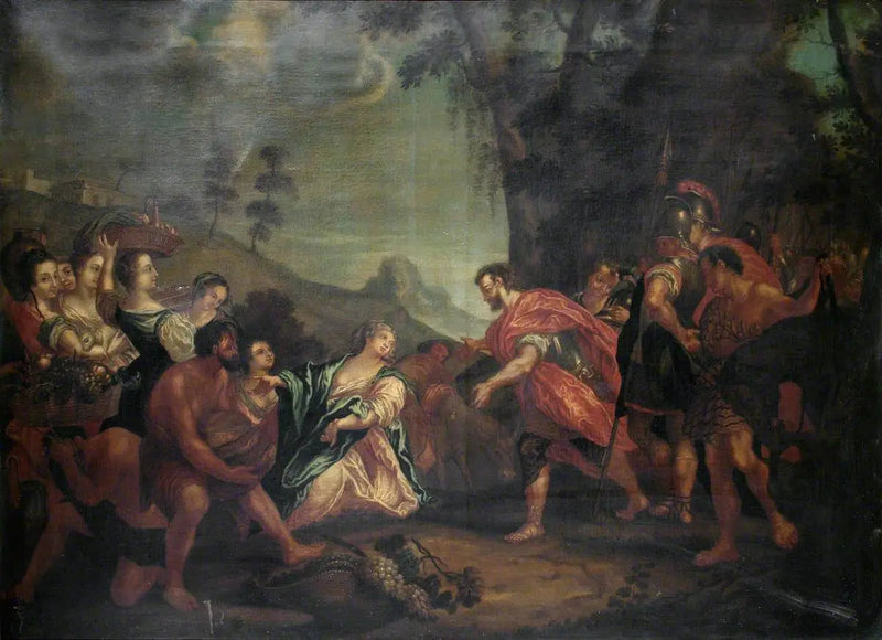 Davidin ja Abigailin kohtaaminen - Antonio da Correggio