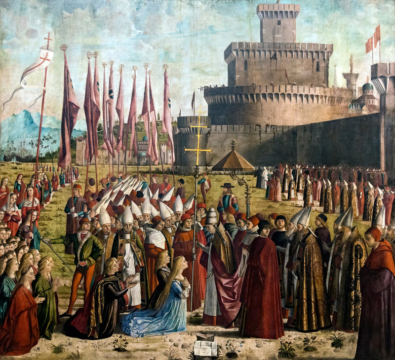 Pyhiinvaeltajien kohtaaminen paavi Cyriaque kanssa - Vittore Carpaccio
