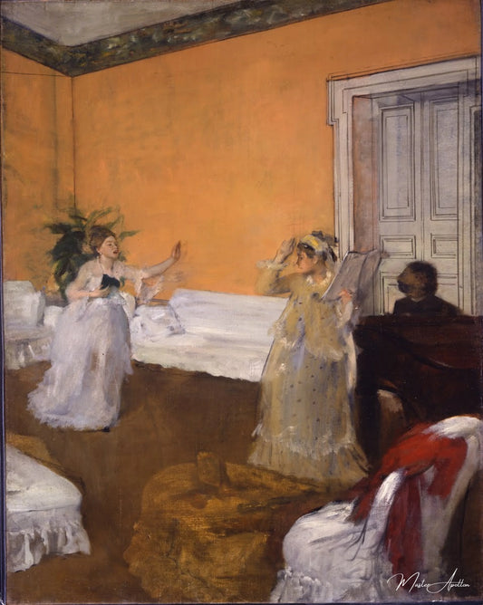 La répétition de la chanson - Edgar Degas - Reproductions de tableaux et peintures haut de gamme