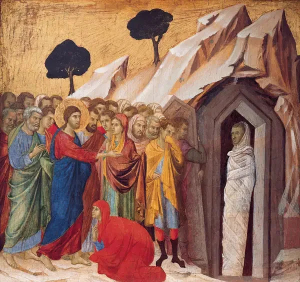 Lazareen ylösnousemus - Duccio di Buoninsegna