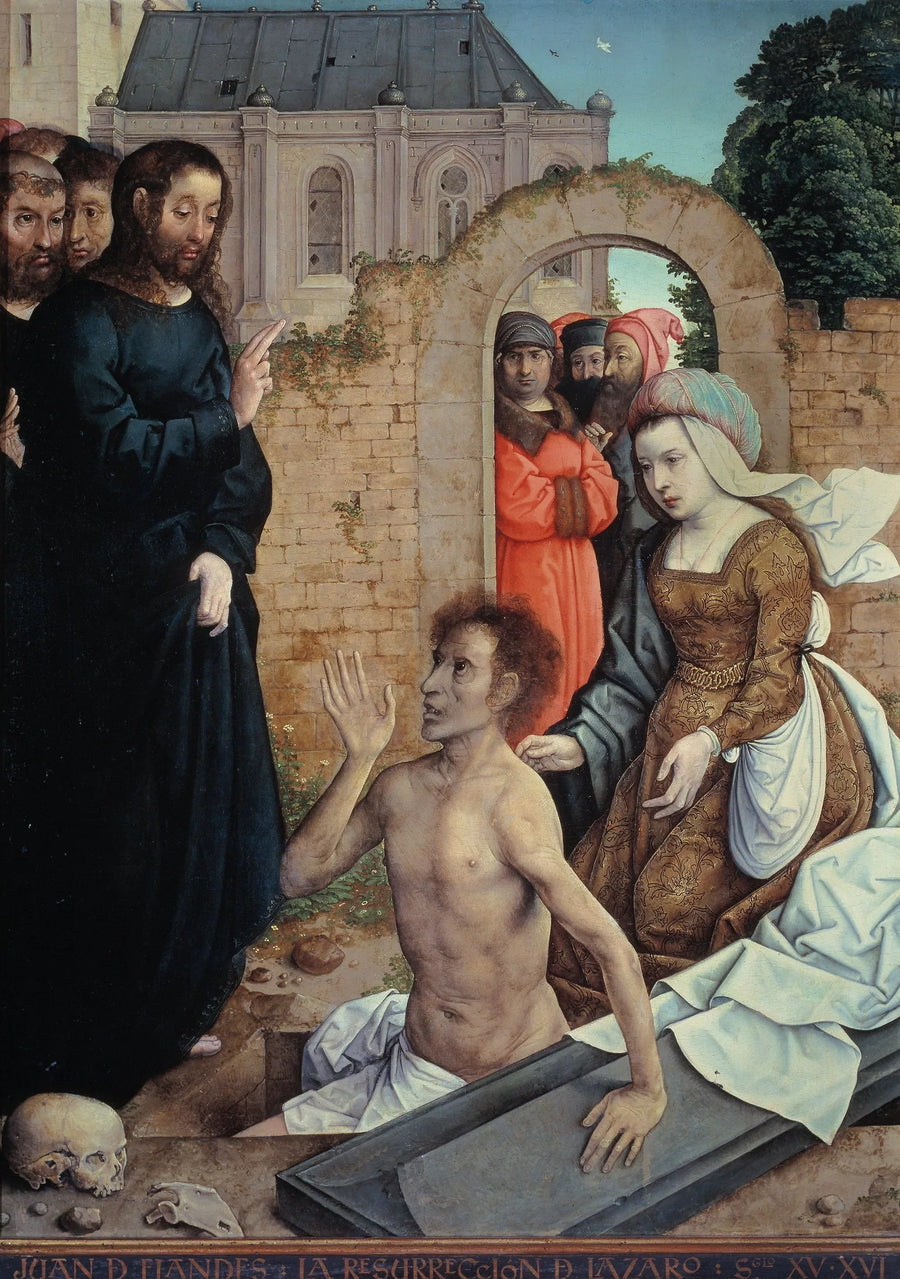 Lazareen ylösnousemus - Juan de Flandes