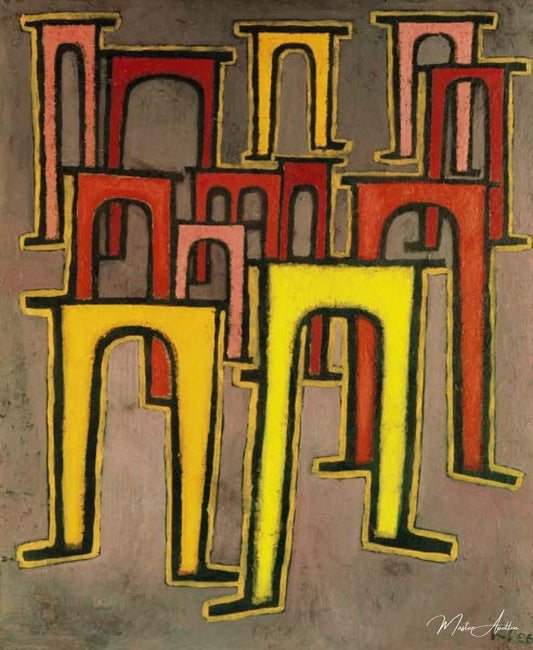 La révolution du Viaduc - Paul Klee - Reproductions de tableaux et peintures haut de gamme