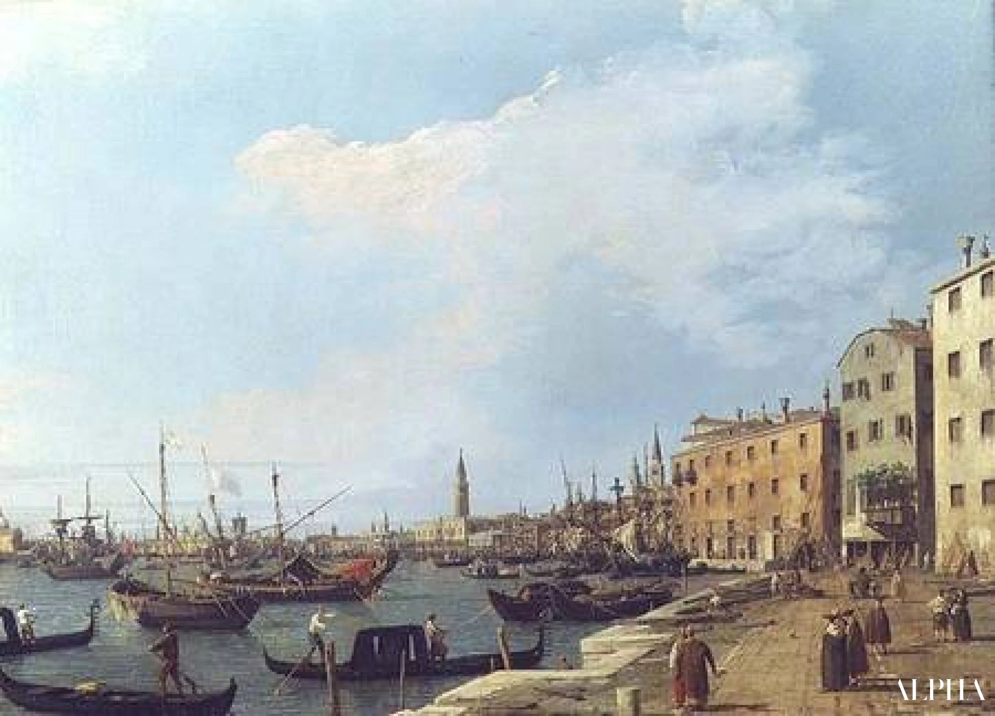 La Riva Degli Schiavoni - Canal Giovanni Antonio - Taulujen ja korkealaatuisten maalauksien reproduktiot