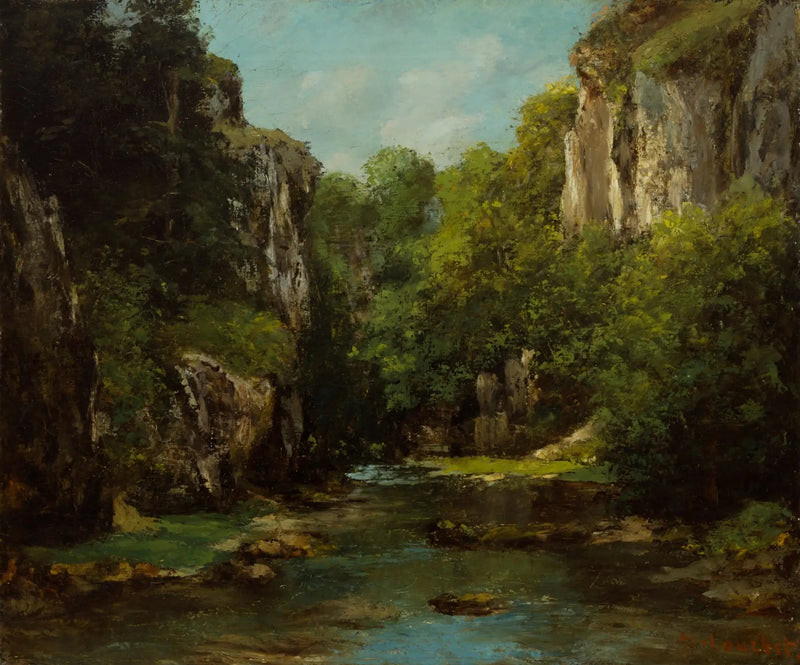 Putoavien kaivojen joki - Gustave Courbet