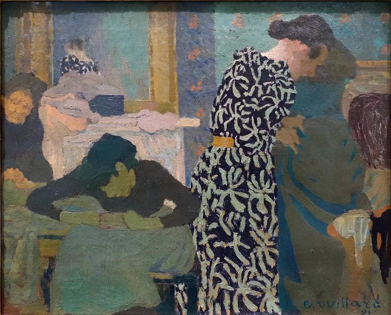 Ruudullinen mekko - Édouard Vuillard