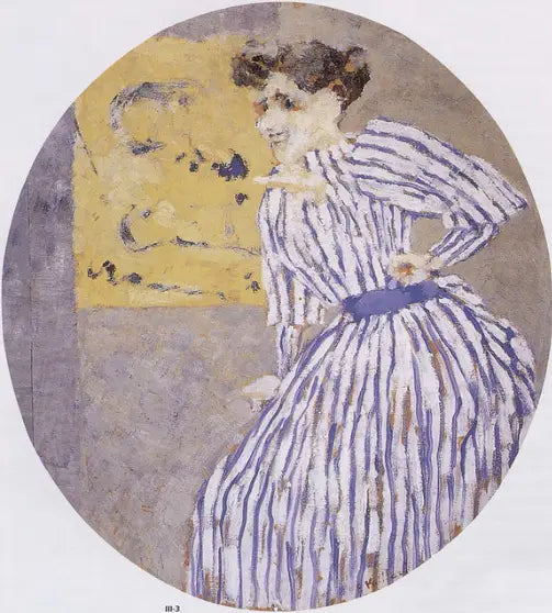 Raidallinen mekko - Édouard Vuillard