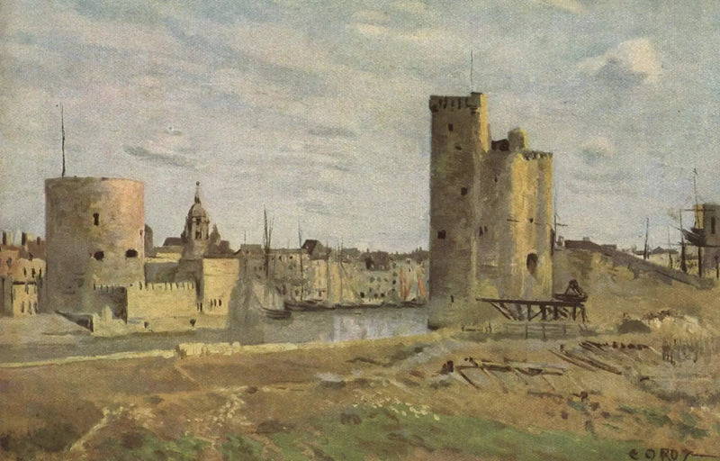 La Rochelle, sataman sisäänkäynti - Jean-Baptiste Camille Corot