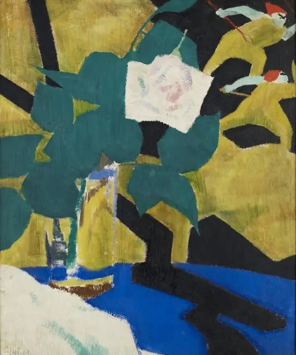 La Rose et le Paravent laqué - Francis Cadell