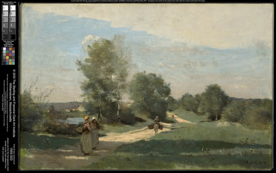 Vesi- ja tienvarsi - Jean-Baptiste Camille Corot