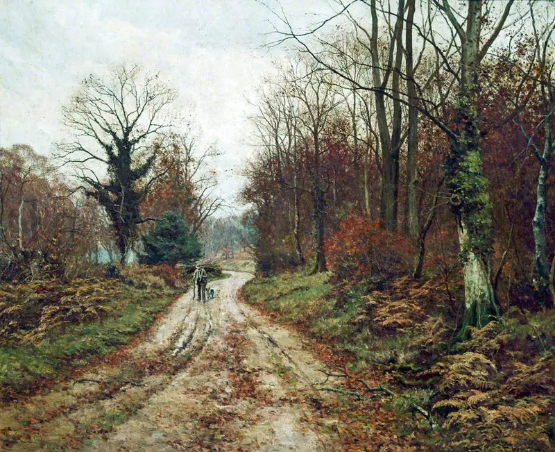 Syksyn tie (Mitcham Woods, Surrey) - Edward Wilkins Waite