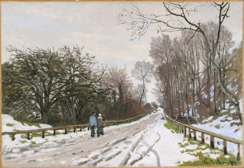 Saint-Siméonin maatilatie talvella W81 - Claude Monet