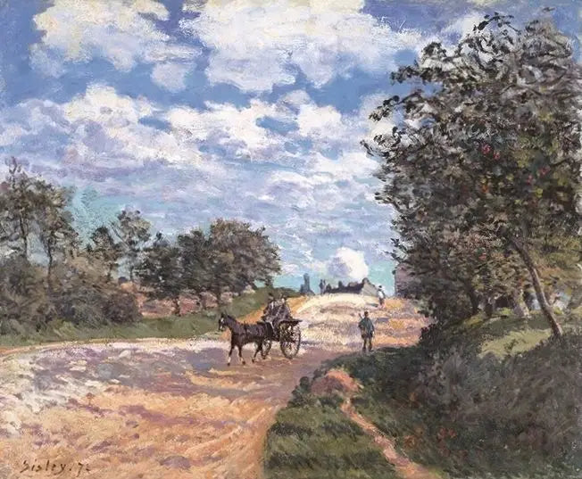 Mantesin ja Choisy-le-Roin välinen tie - Alfred Sisley