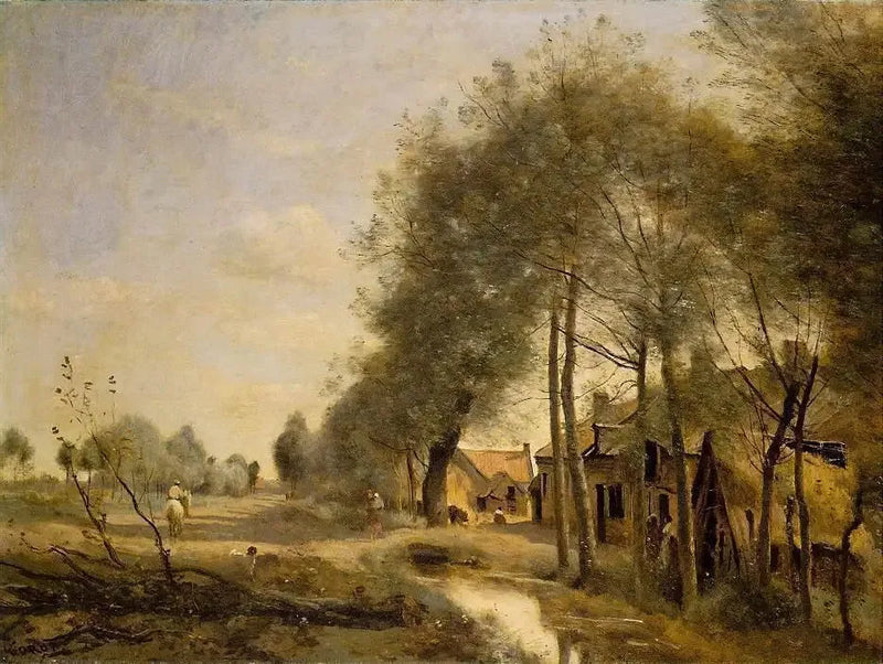 Sin-le-Noble'n tie, lähellä Douaita - Jean-Baptiste Camille Corot