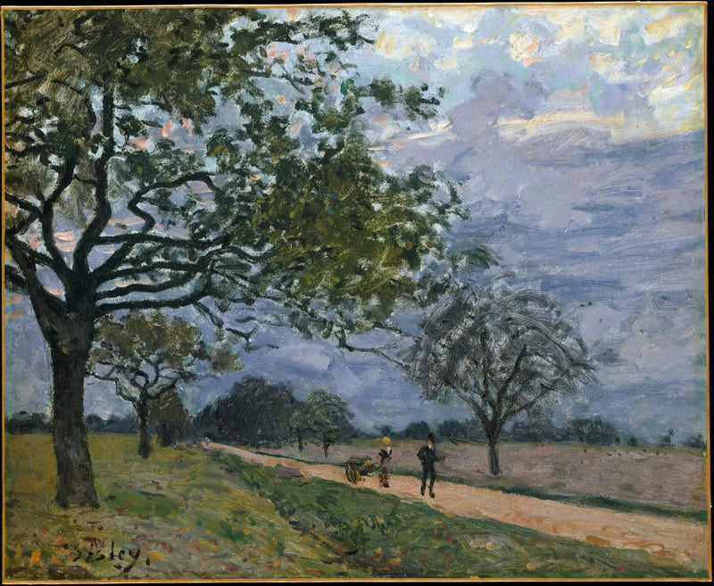 Versaillesin ja Louveciennesin välinen tie - Alfred Sisley