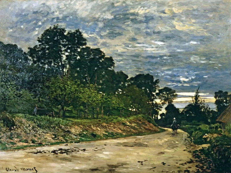 Tie maatilan Saint-Siméonin edessä - Claude Monet