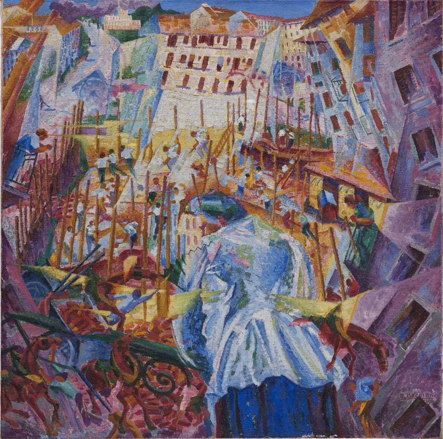Katu menee taloon - Umberto Boccioni