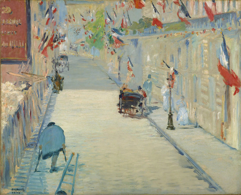 Mosnierin katu lipuilla - Édouard Manet