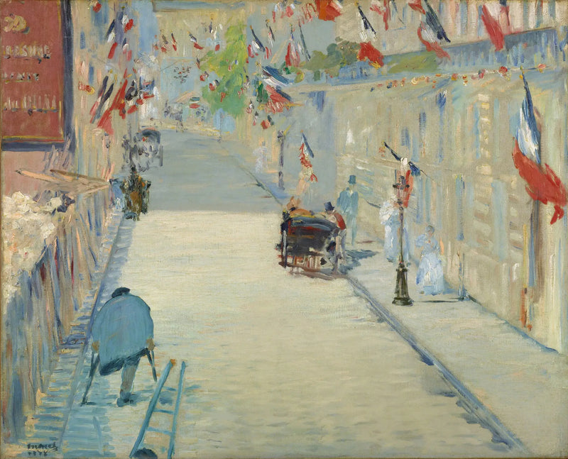 Mosnierin katu lipuilla - Édouard Manet