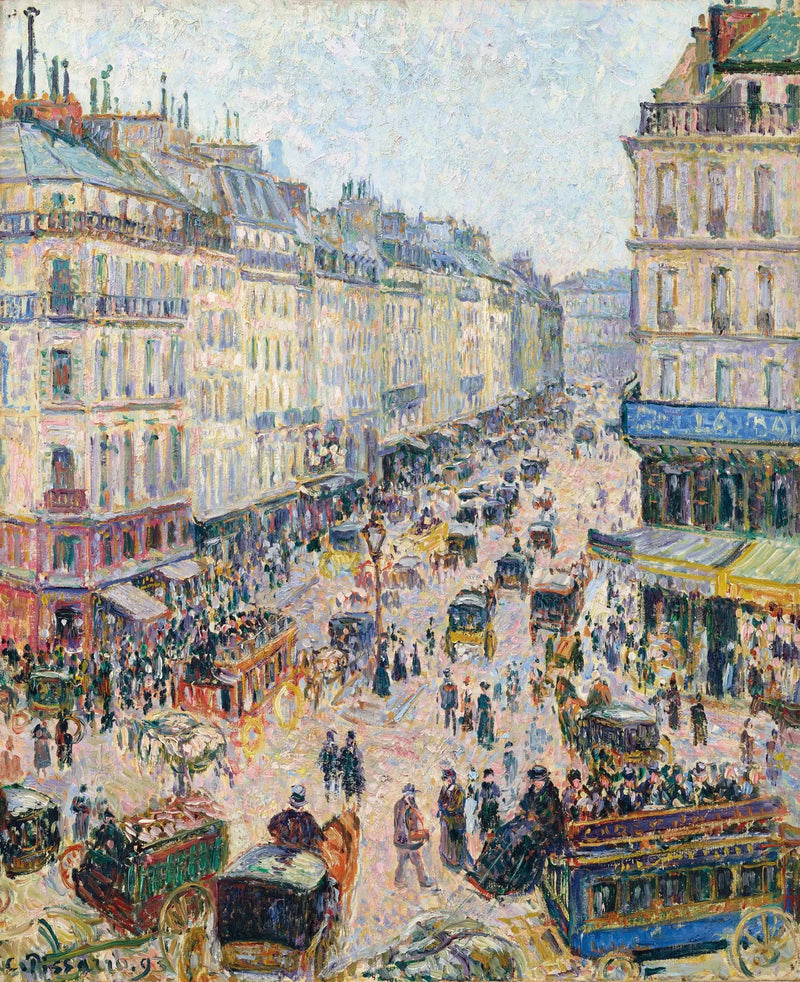 Saint-Lazaren katu, valoisa sää - Camille Pissarro