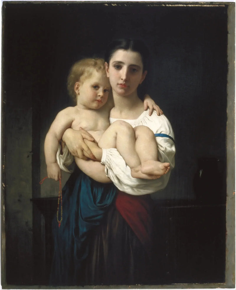 Vanhempi sisar, pienennös (Vanhempi sisar, pienennös) - Bouguereau