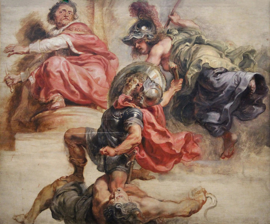 Voittava viisaus sodasta ja erimielisyydestä Jacques I:n hallituksen aikana - Peter Paul Rubens