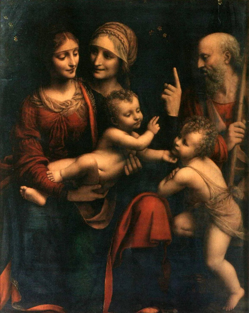 Pyhä perhe, pyhän Annan ja pyhän Johanneksen Kastajan kanssa - Bernardino Luini