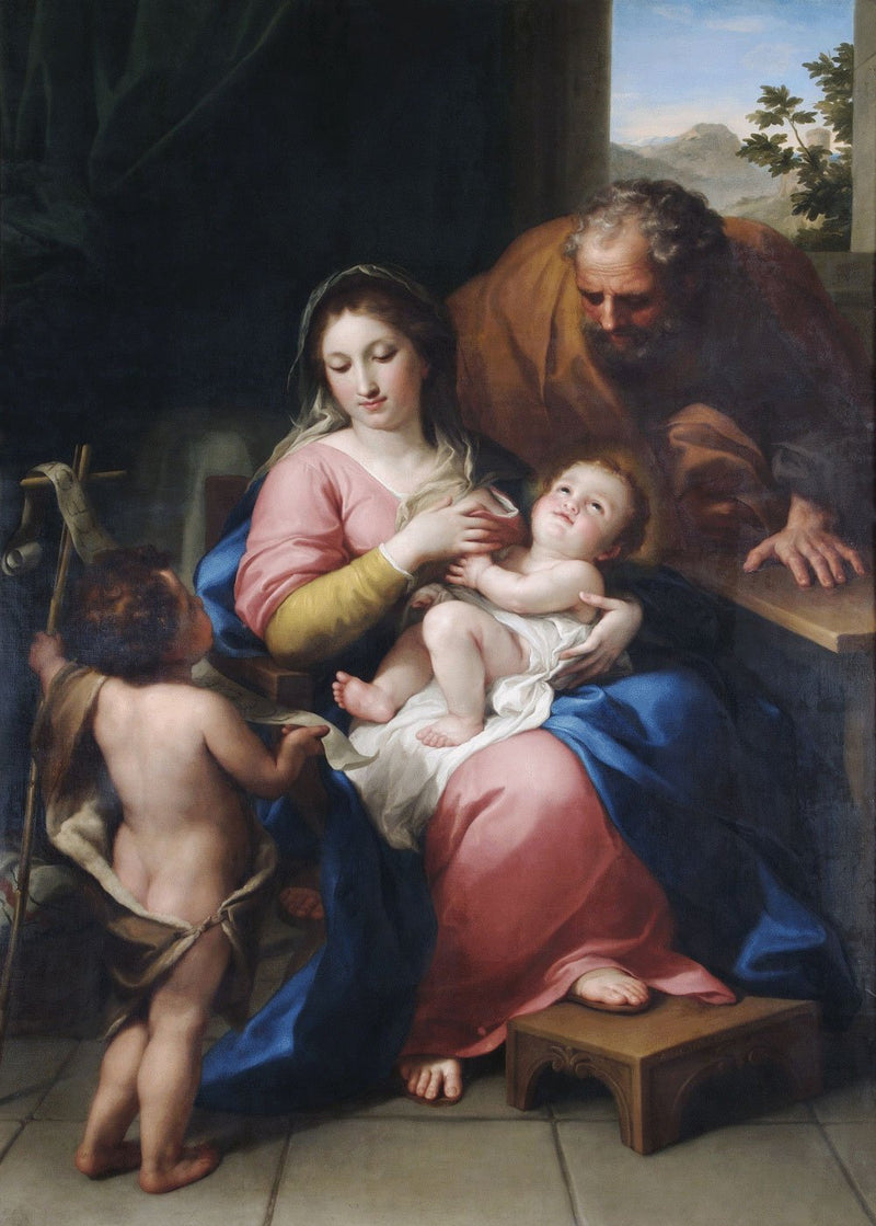 Pyhä perhe ja pyhä Jeesus-lapsi - Anton Raphael Mengs