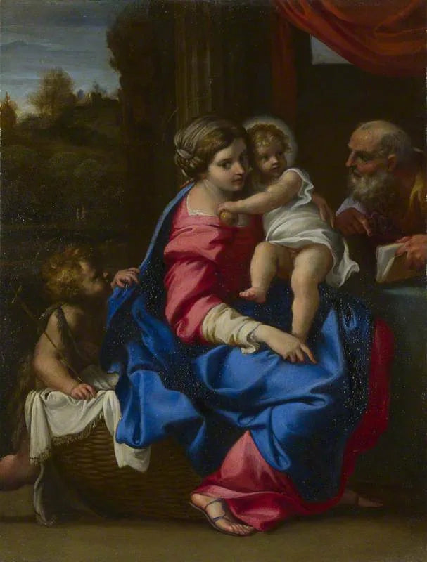 Pyhä perhe ja pyhä Johannes Kastaja - Annibale Carracci