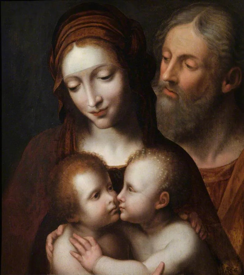 Pyhä perhe ja Pyhä Jeesus-lapsi - Bernardino Luini