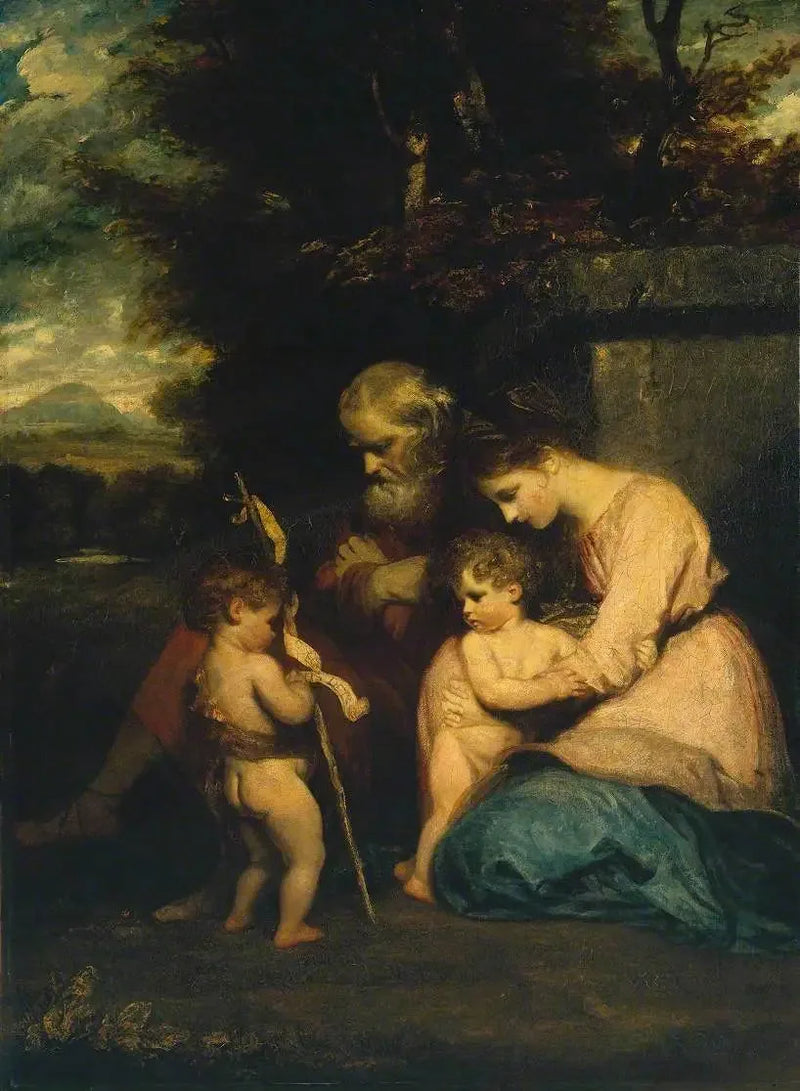 Pyhä perhe ja pyhä Jeesus-lapsi - Joshua Reynolds