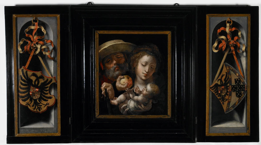 La Sainte Famille avec les armoiries de Charles... - Jan Gossaert image 1 copie peinte à la main à l’huile