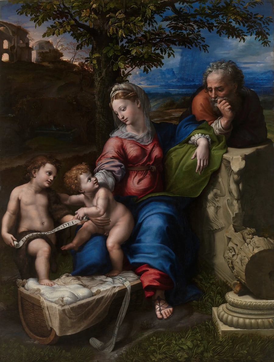 Pyhä perhe under an oak - Raphael Sanzio