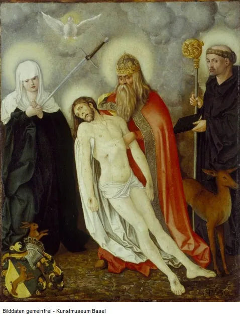 Pyhä kolminaisuus Marian surun ja Pyhän Gallen välillä - Hans Baldung Grien