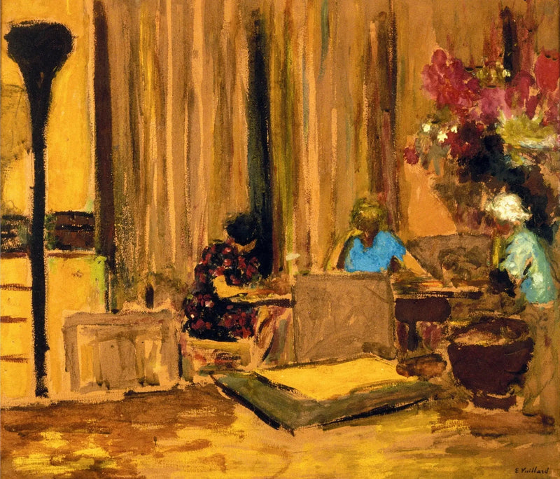 Clayes'n linna biljardisali - Édouard Vuillard