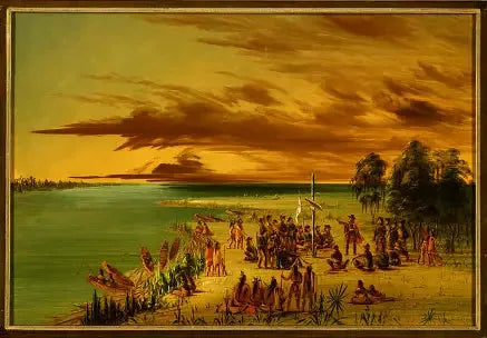 La Salle väittää Louisianen olevan Ranskan omistuksessa. 9. huhtikuuta 1682 - George Catlin