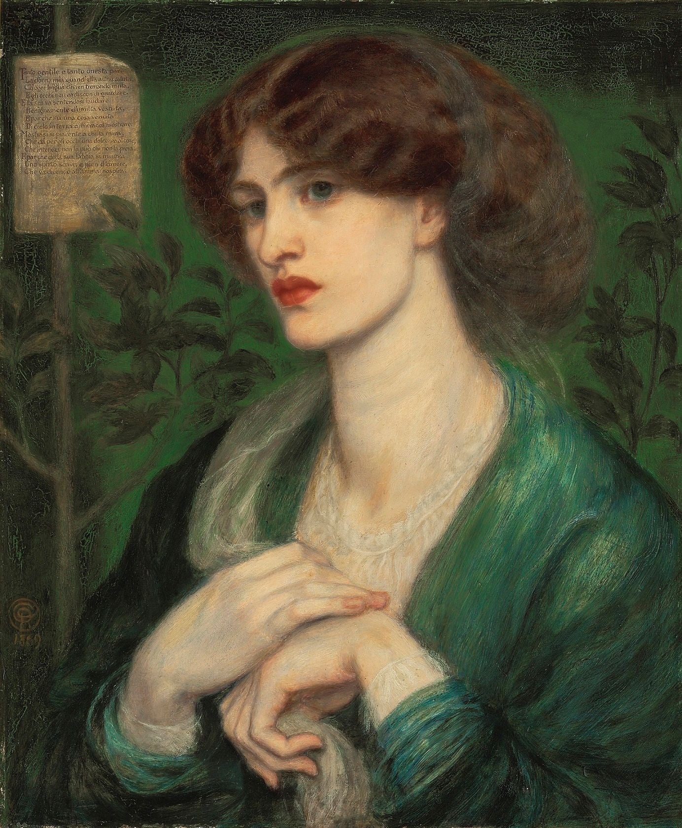La Salutation de Béatrice - Dante Gabriel Rossetti image 1 reproduction artisanale de tableau