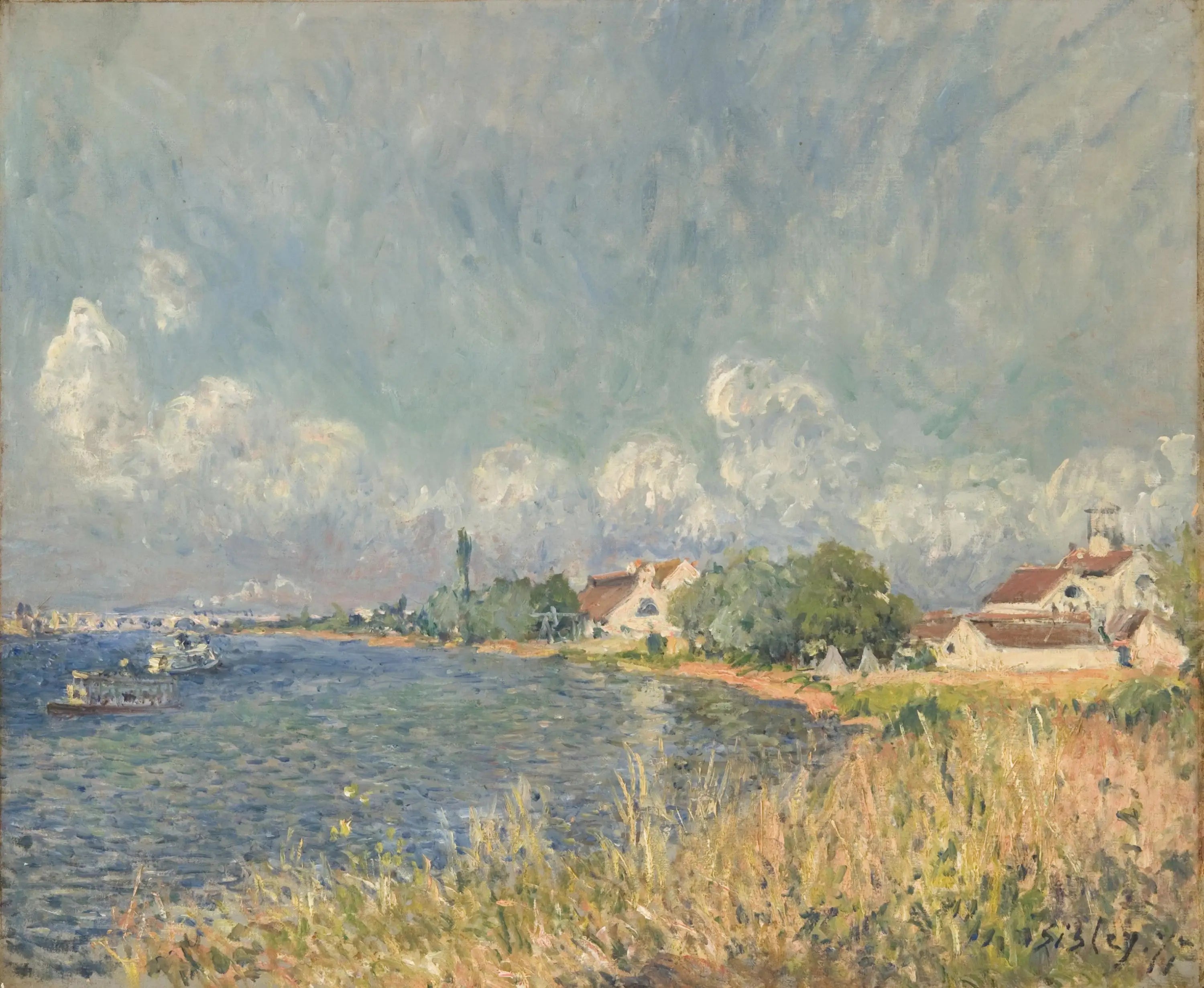 La Seine à Billancourt - Alfred Sisley image 1 reproduction réalisée par Alpha Reproduction